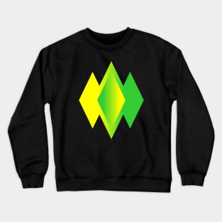 Yellow-Green Diamonds Crewneck Sweatshirt